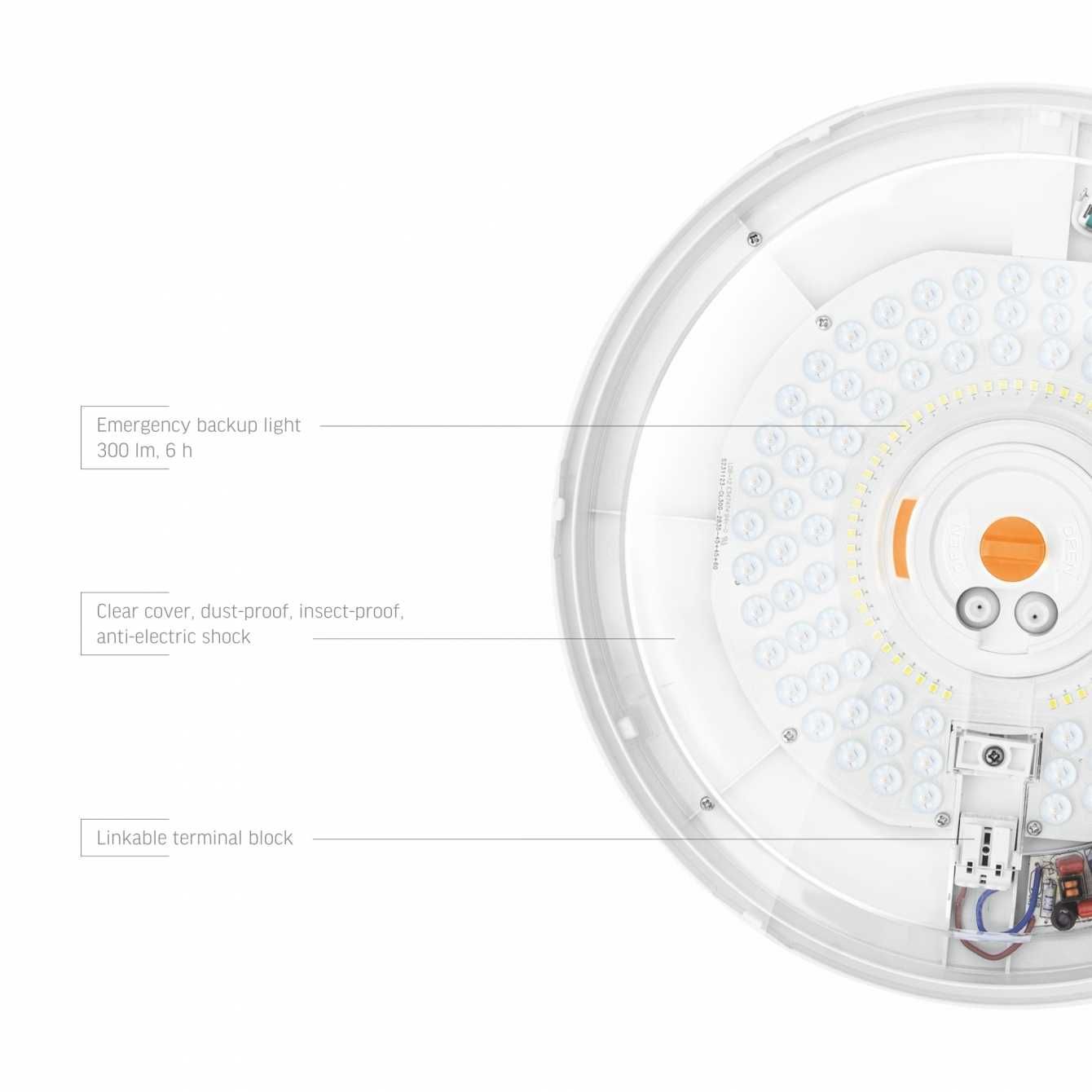 VIDEX | LED Світильник аварійний з датчиком руху 30W 2700-6500K 220V