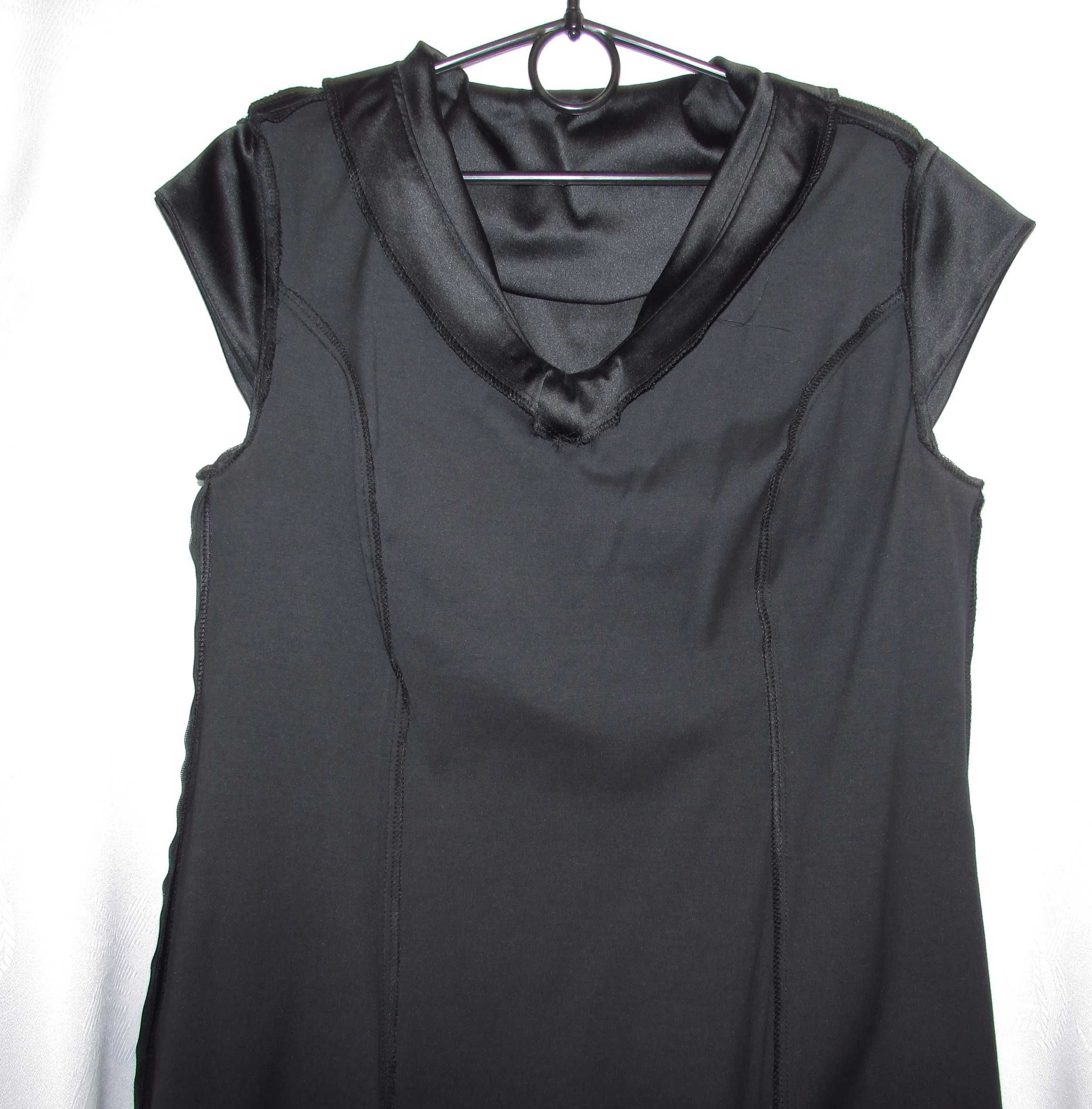 sukienka mała czarna 44 krótki rękaw