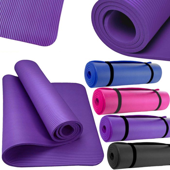 Mata treningowa do jogi ćwiczeń fitness NBR antypoślizgowa NOWA 1,5 cm