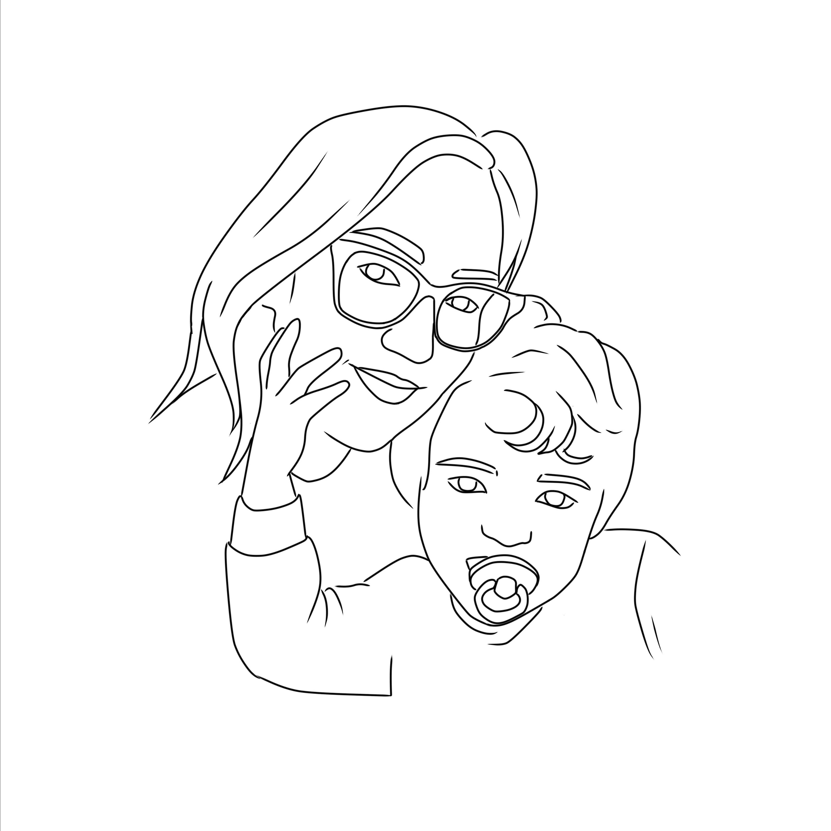 Ilustrações personalizadas em Line Art - Formato digital e/ou impresso