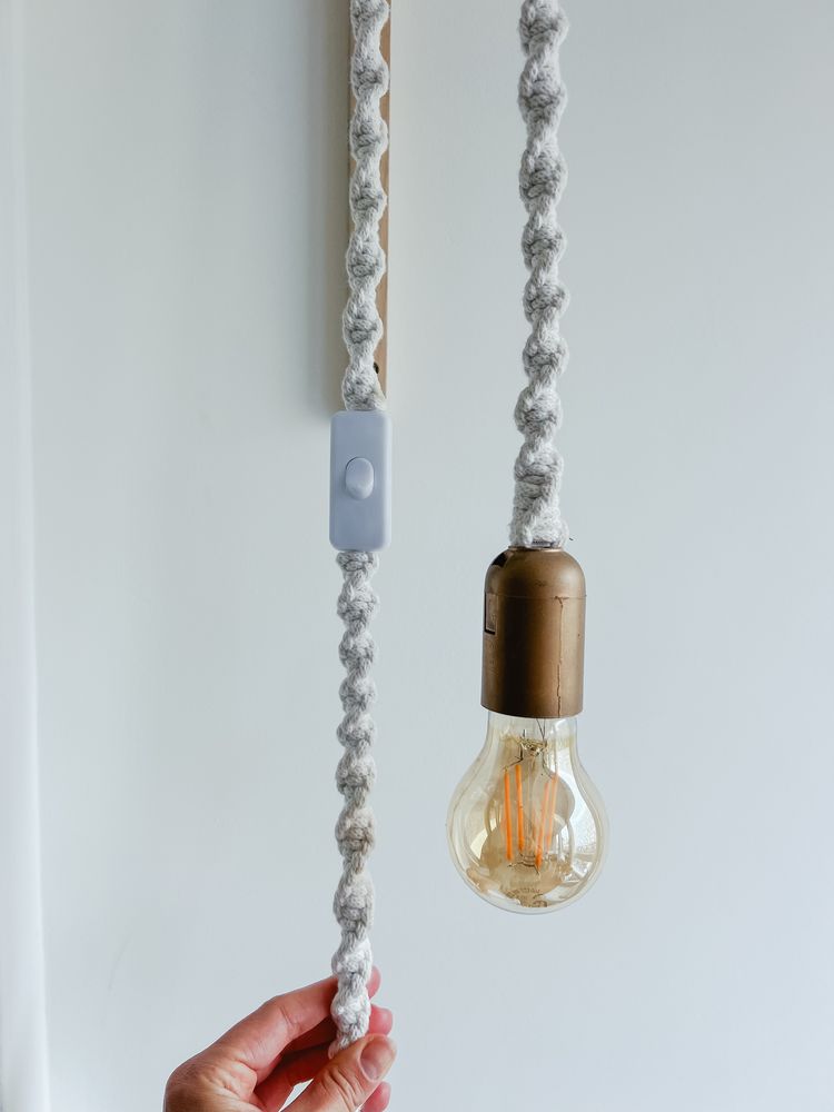 Candeeiro em macrame