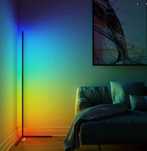 Lampa podłogowa narożna LC-RGB LED czarna + pilot