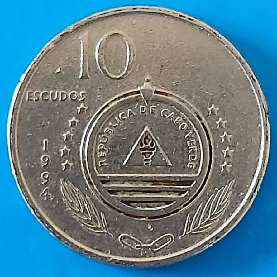 10 Escudos de 1994, Cabo Verde, Carvalho