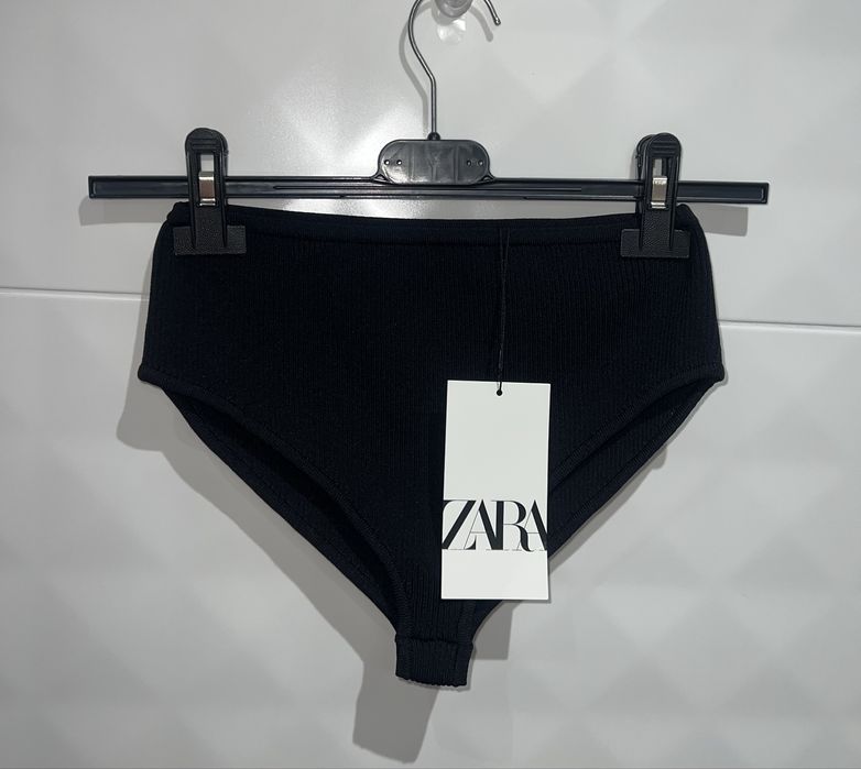 Zara czarne prążkowane figi nowe z metką r M