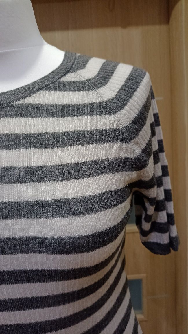Śliczna bluzka koszulka wełniana, Merino Wool wełna, Pierre Robert M/
