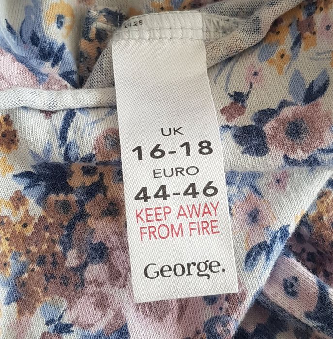 George róże różyczki kwiaty kwiatki bluzka boho XXXL 46 18 bawełna