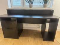Nowe biurko biurowe, gamingowe 160 cm z nadstawka