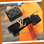 Лучший подарок для мужчины Louis Vuitton ремень + кошелек