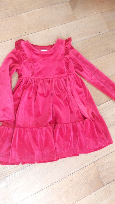 Sukienka welurowa dla dziewczynki