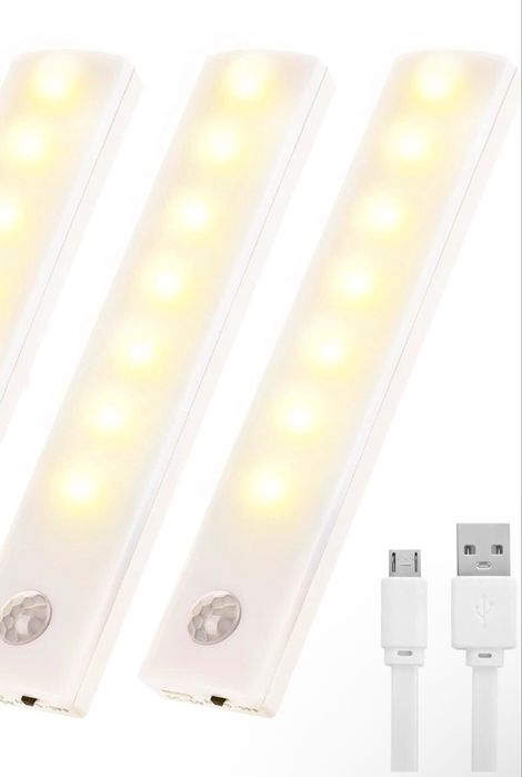 Акамуляторна лампа автоматична датчік руху,магн.кріп.сенсор освітлення