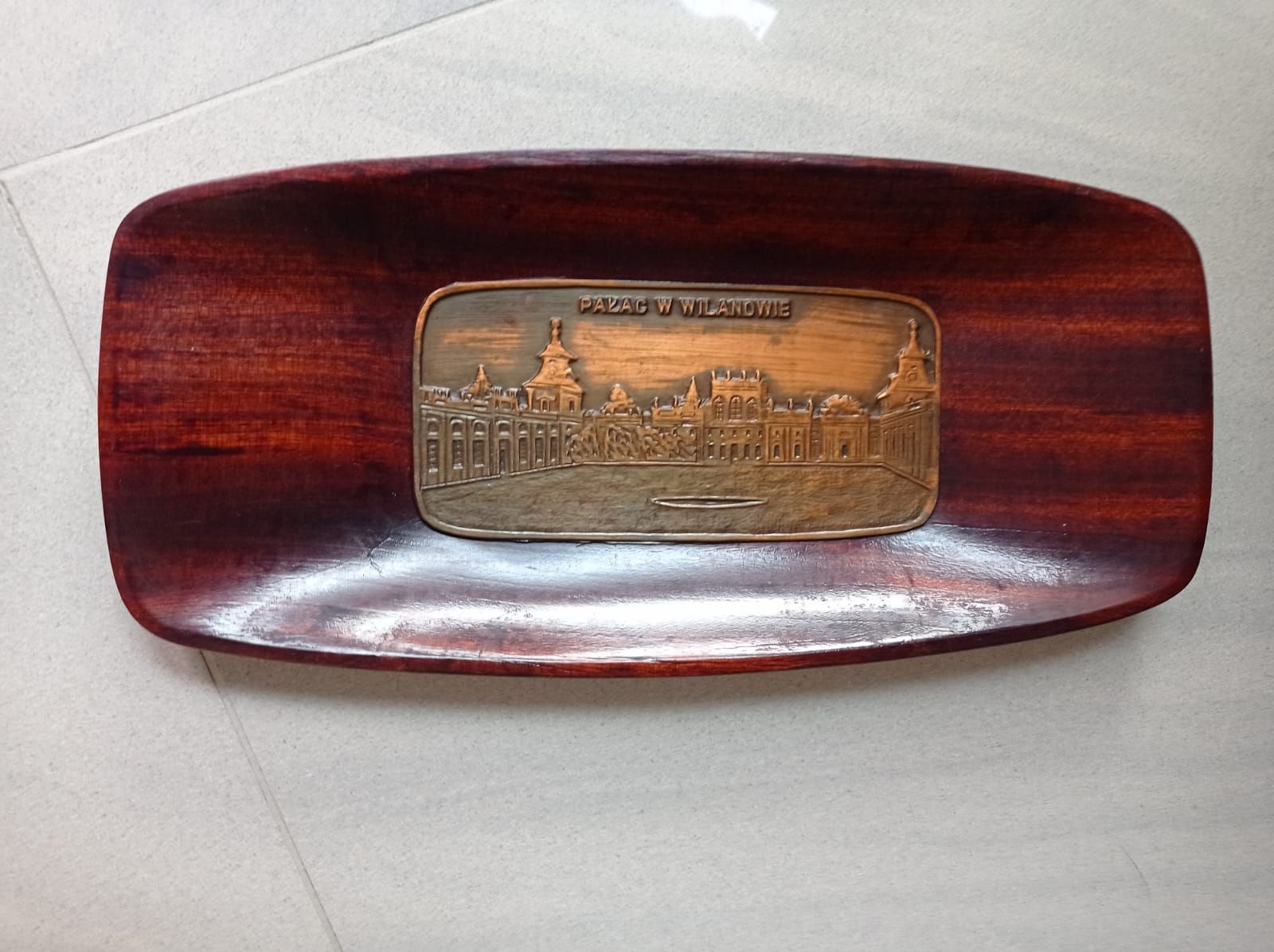 Patera ozdobna drewniana relief miedziany Pałac w Wilanowie