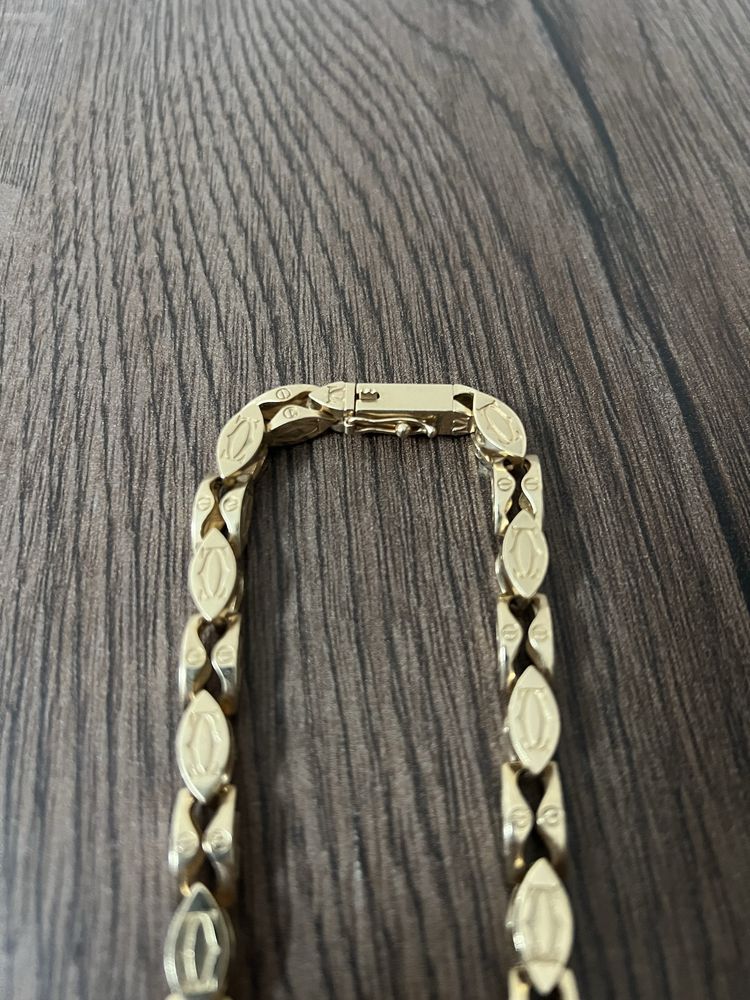 Złoty łańcuszek / łańcuch cartier 585 128g 70cm