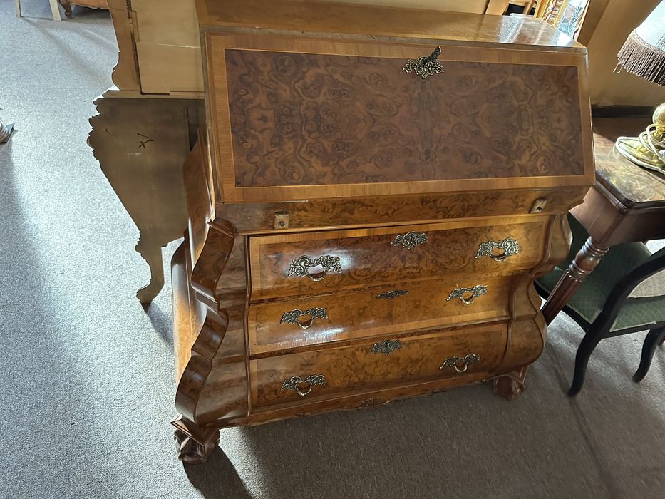 KOMODA na nóżkach styl NeoBarok SEKRETARZYK OTWIERANY BLAT antyk