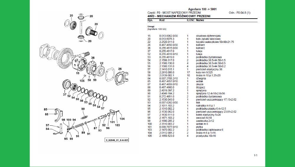 Deutz Fahr Agroplus Agrofarm Agroprima Agrotron Agrosun Katalog części