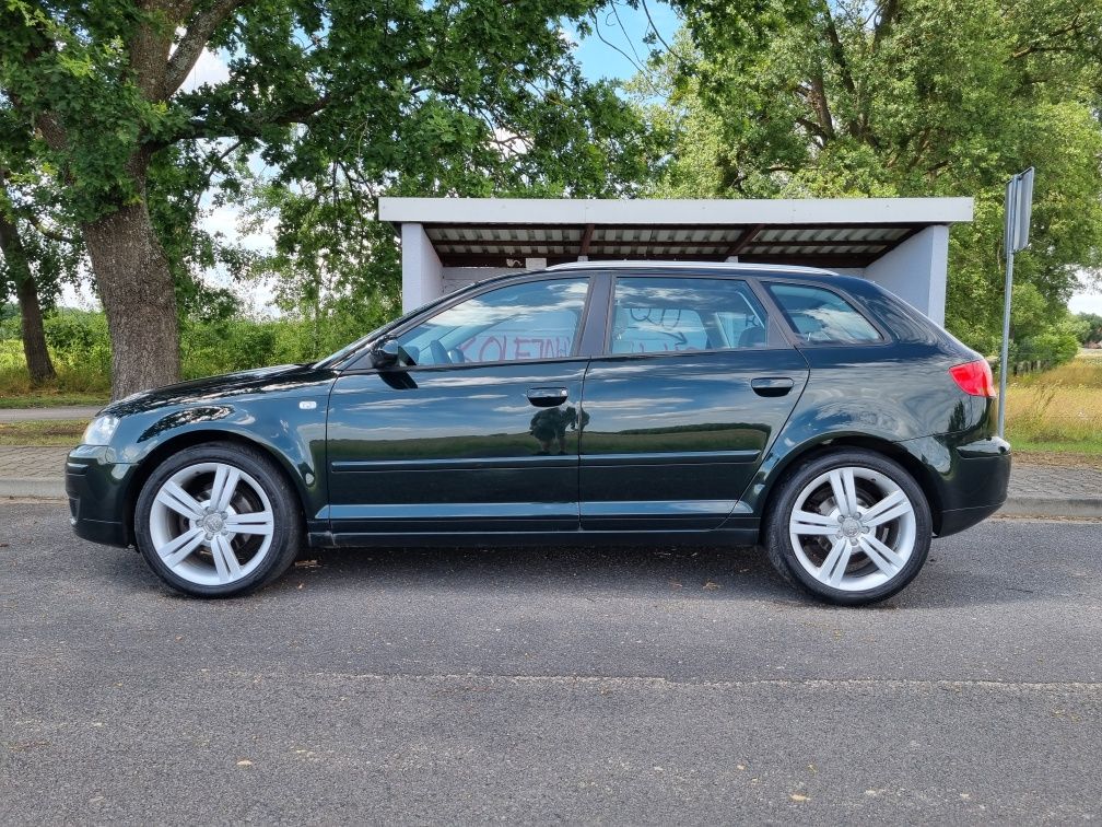 Audi A3 1.6 MPI Automat Sportback Zielona Perła 18cali Jasny Środek