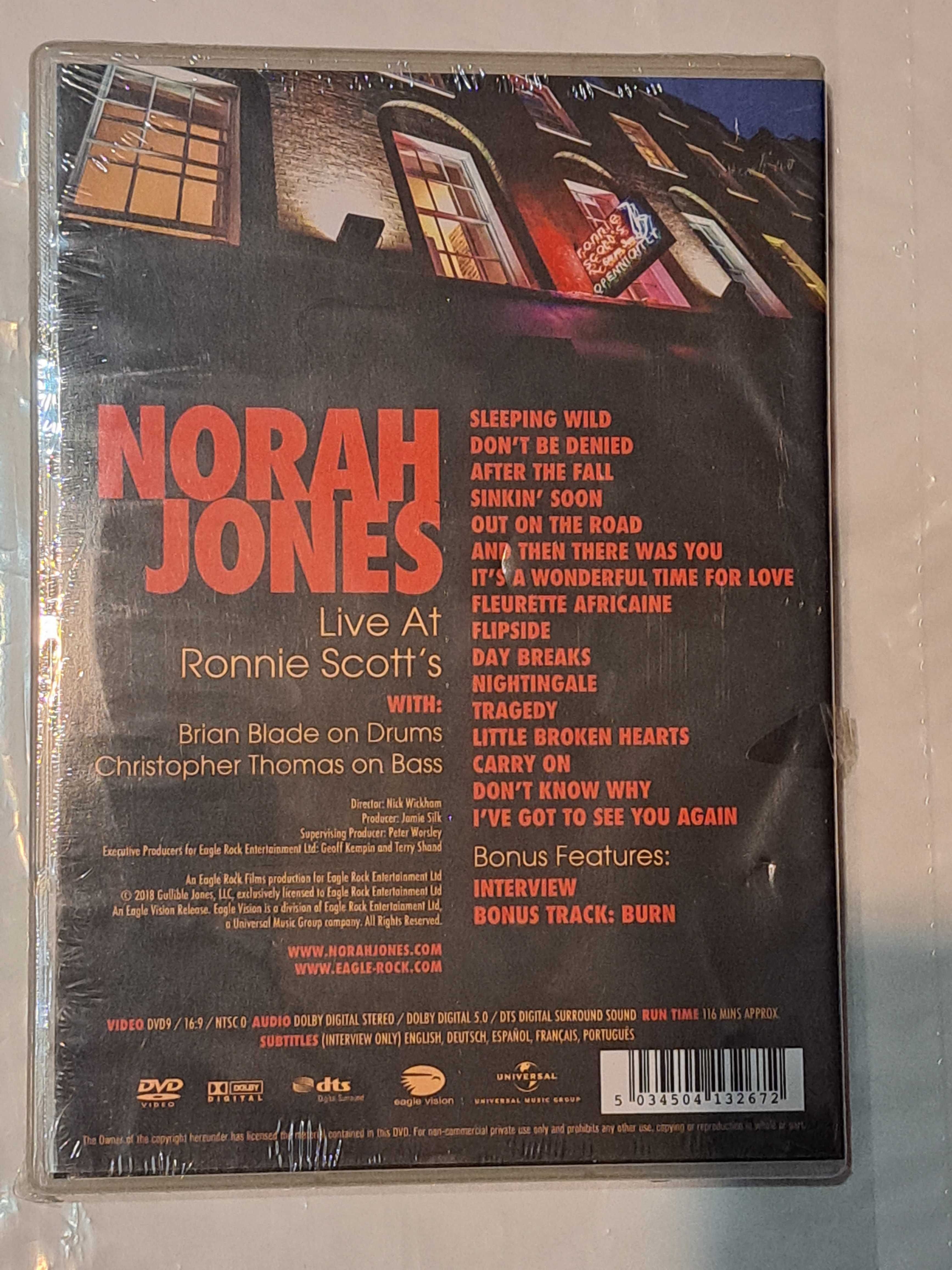 DVD NORAH JONES Live at Ronnie's Scott's  2018 NOWE Folia