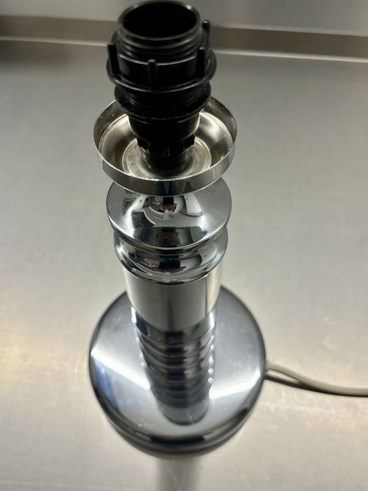 Elegancka Francuska Vintage Lampka Polerowany Chrom z lat 1970tych Top