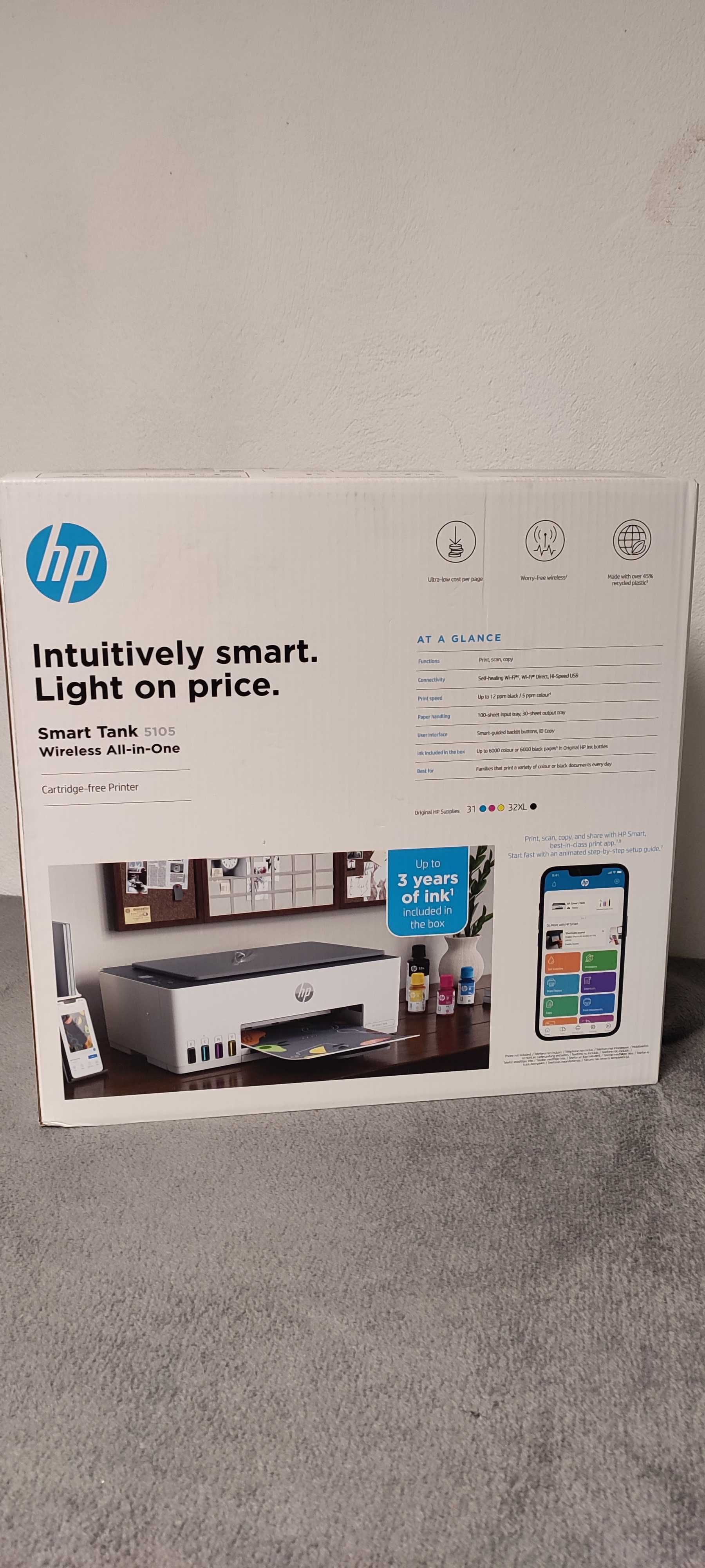 Drukarka Wielofunkcyjna HP Smart Tank 5105 Nowa!!!