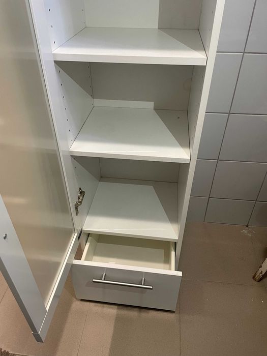 Móvel de WC Branco C/ prateleiras