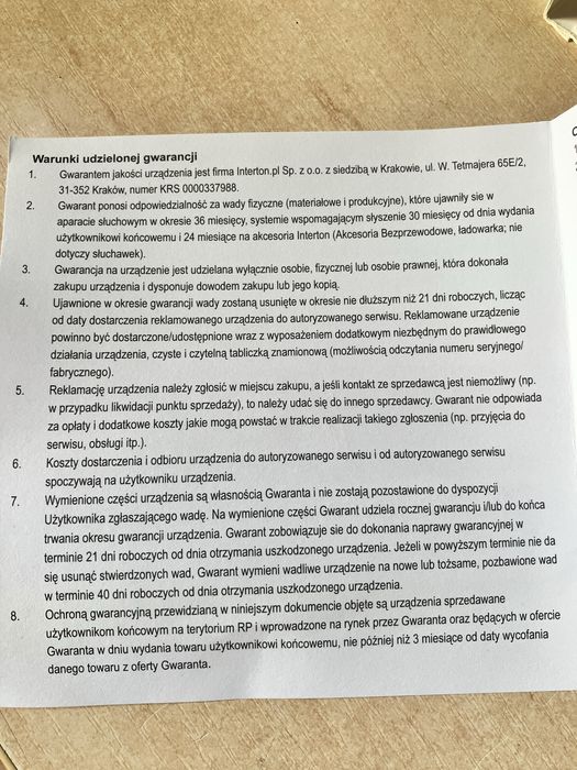 Aparat słuchowy Audioton używany kilka miesięcy