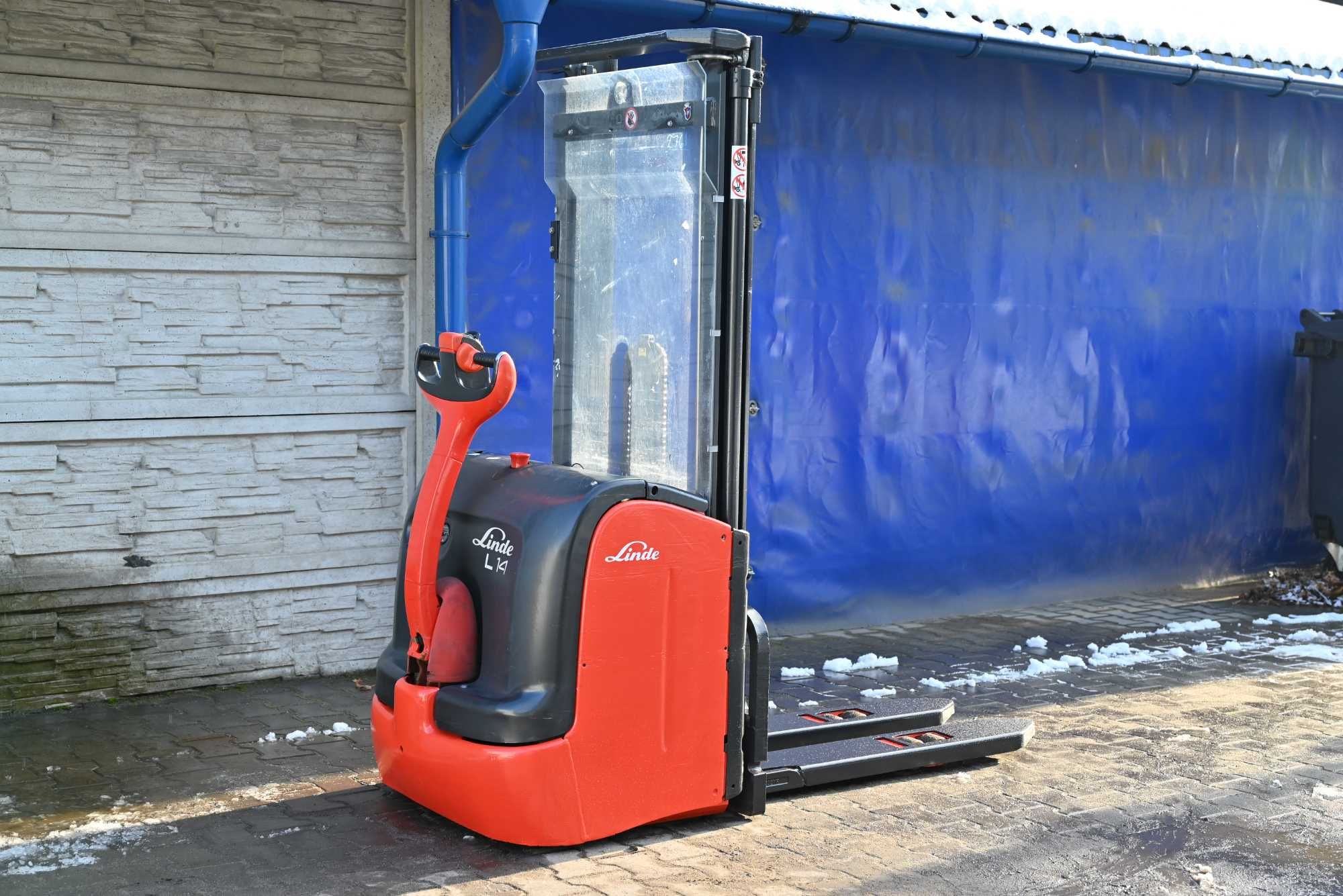Paleciak elektryczny Linde L14 301cm Bat:2020rok 1400kg Duplex FHP 326