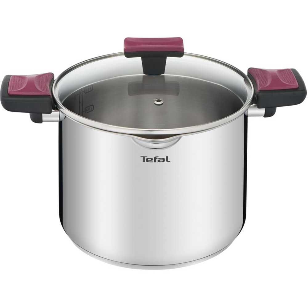 Каструля з кришкою Tefal Cook&Clip 22см 6.1л Кастрюля нержавейка Баняк