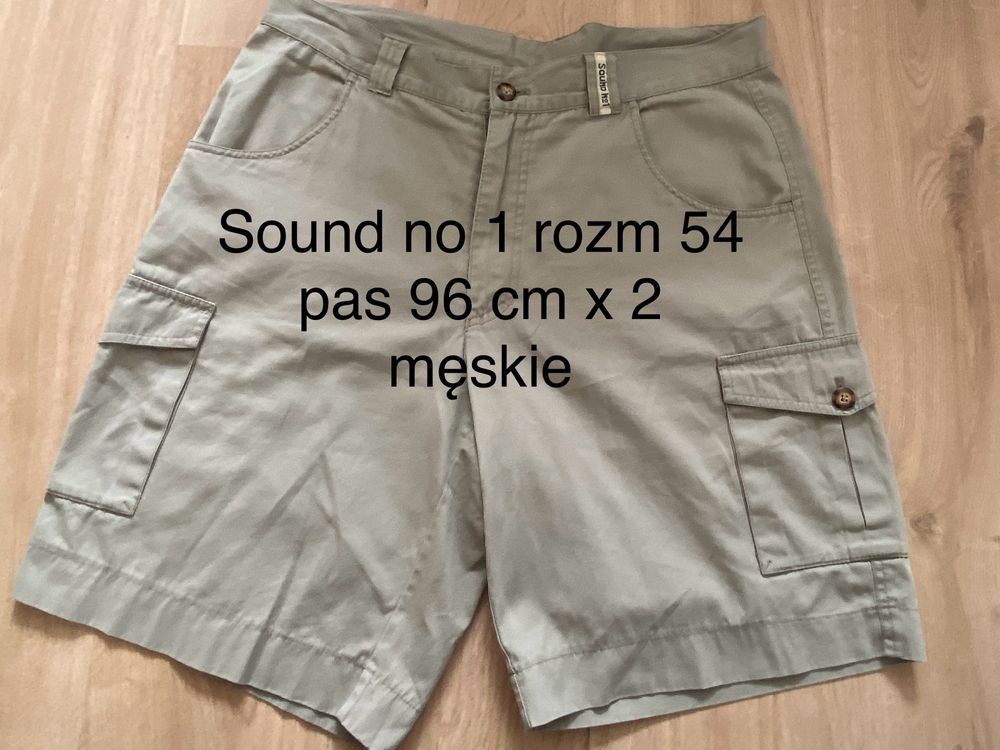 Sound no 1 XL 54 męskie krótkie spodenki cargo beżowe szare