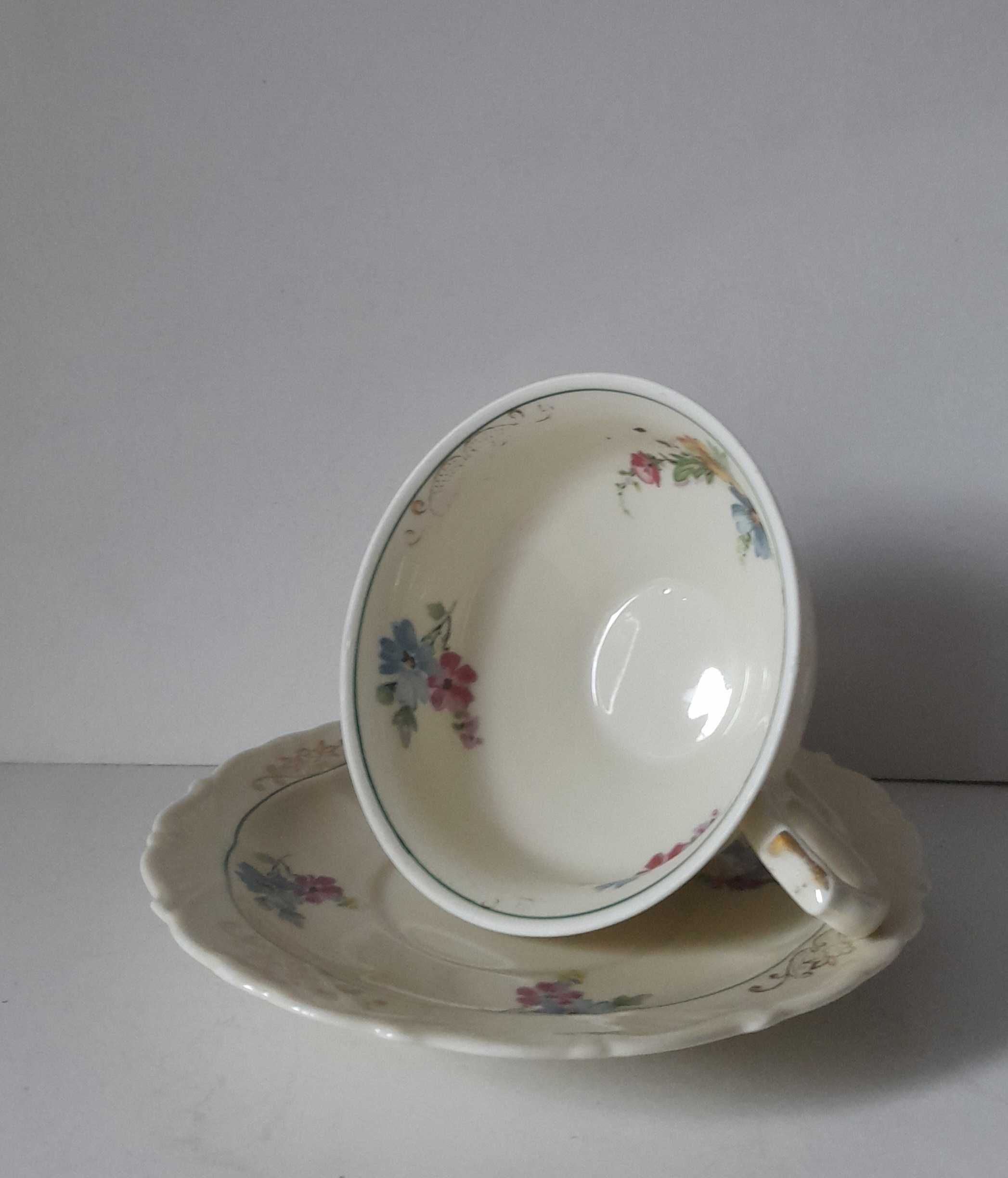 Retro Filiżanka Spodek do Herbaty Kawy Porcelana Bawaria Niemcy