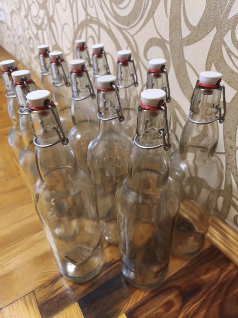 Бутылка с крышкой для вина Everglass 1 л 10020 прозрачная