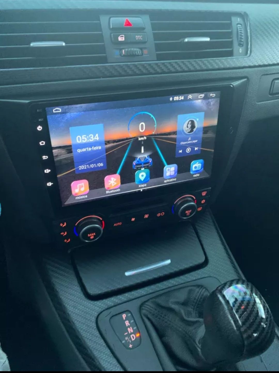 Rádio Android 12 com GPS BMW E90/E91/E92/E93 (Artigo novo)