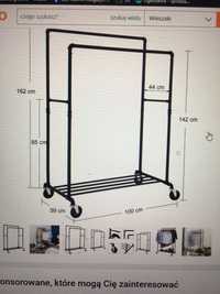 Wieszak na ubrania dwurzędowy