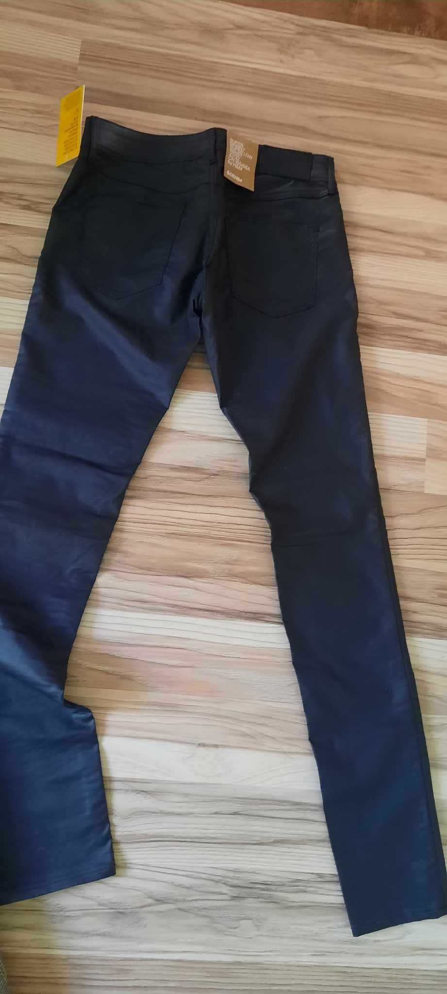 H&M Super Skinny Super Low Woskowane 27/32 spodnie