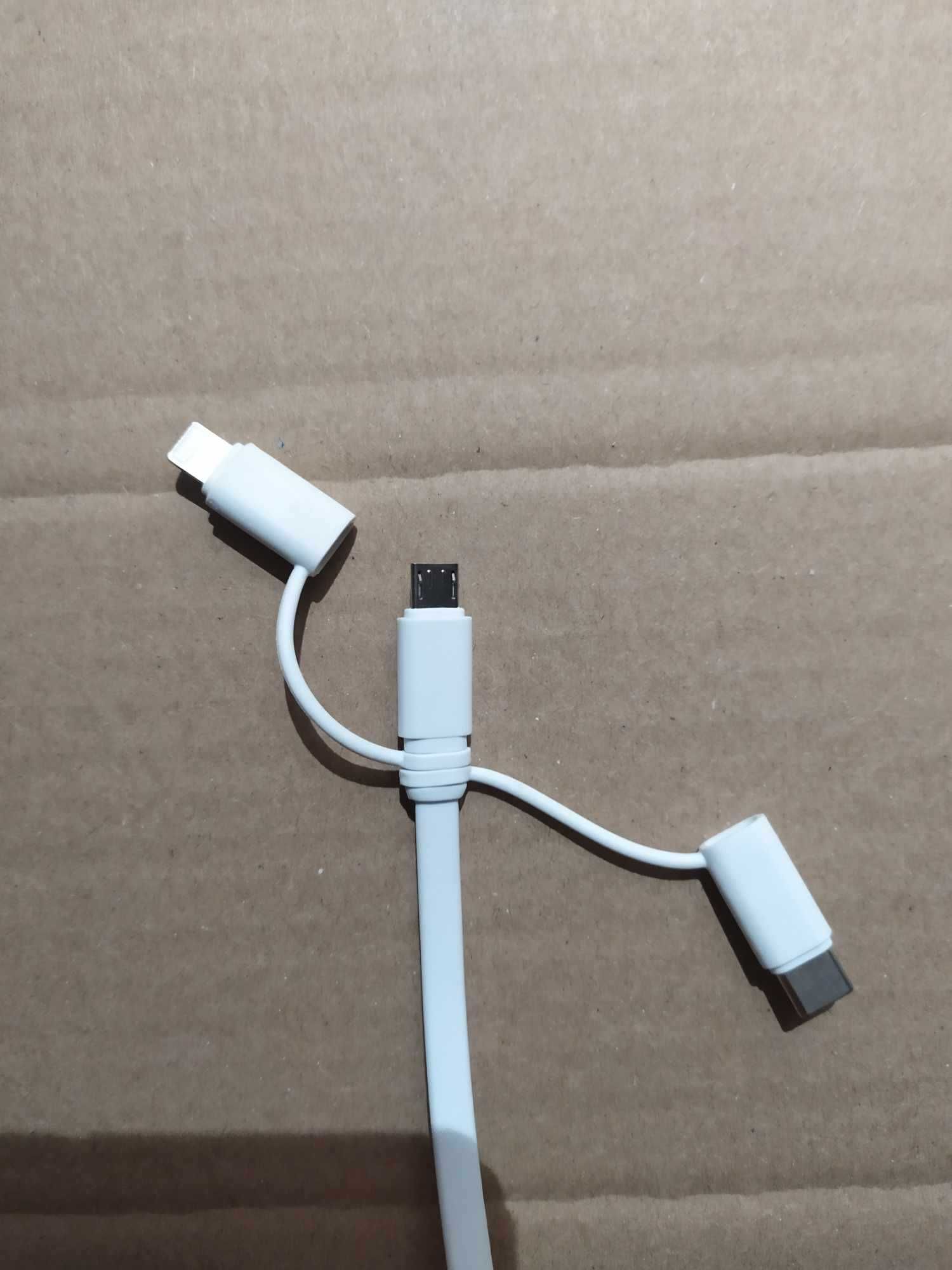 Kabel 3w1 USB - Micro USB , USB Typ C , Lightning 1,2m