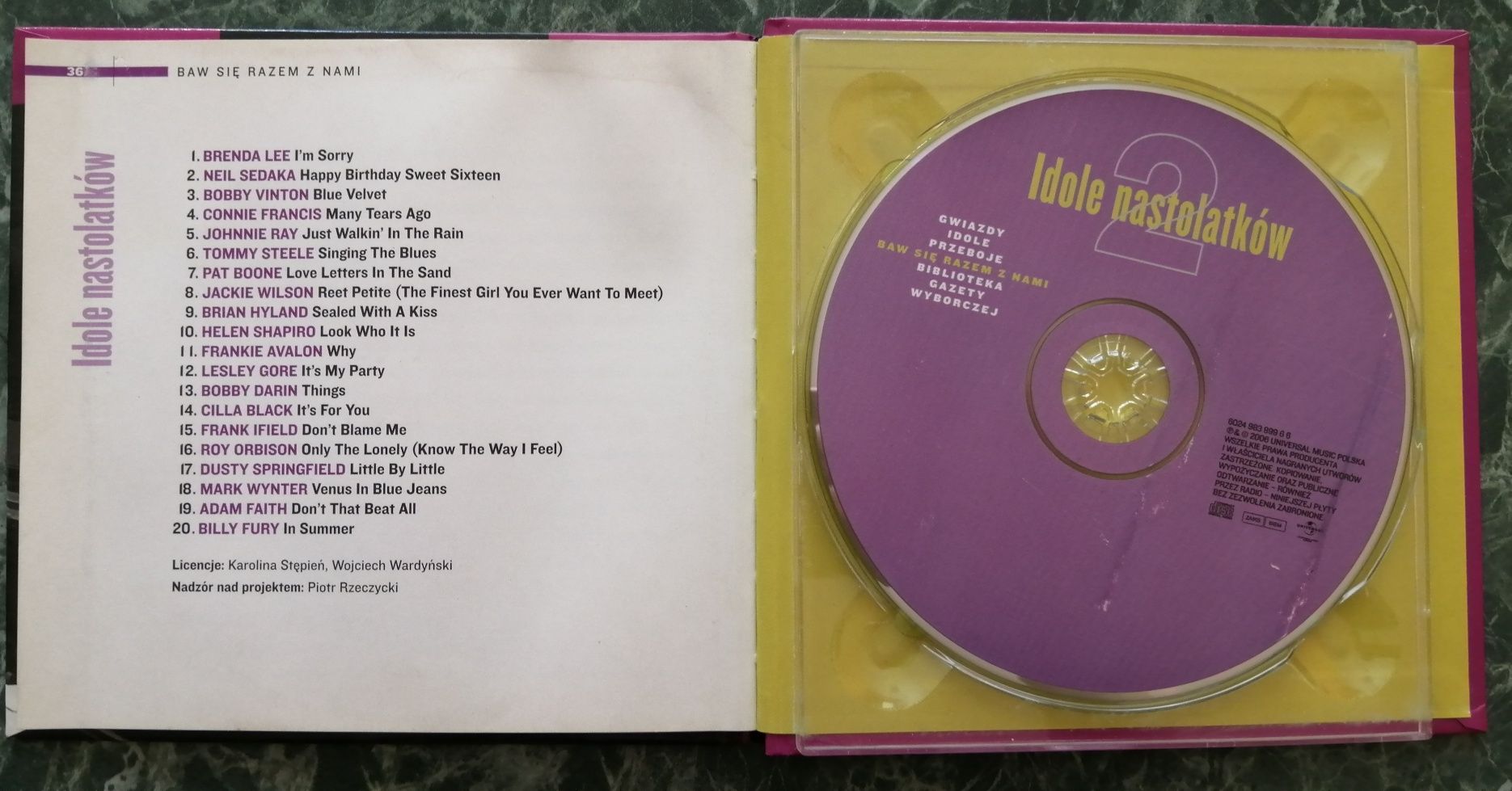 Brenda Lee, Neil Sedaka i inni Idole Nastolatków na CD