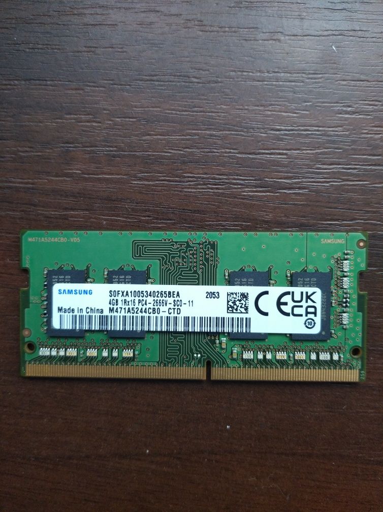 Память для ноутбуков Samsung 4 GB SO-DIMM DDR4 2666 MHz