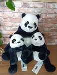 DJUNGELSKOG trzy pluszaki miś panda duży i dwa małe z Ikea