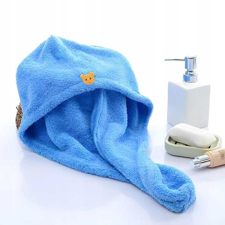Ręcznik Do Włosów Chłonny Z Mikrofibry Do Suszenia Turban Głowę Miękki