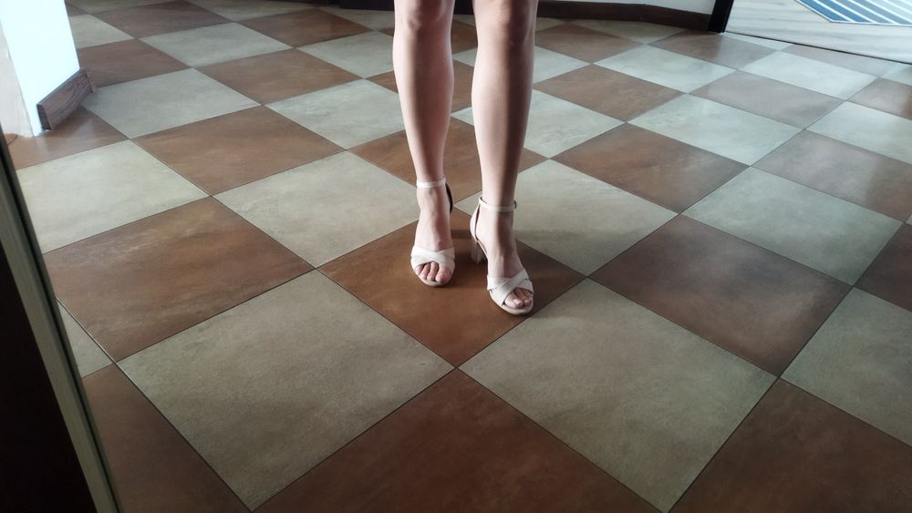 Buty na obcasie pudrowy róż