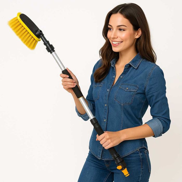 Szczotka do mycia samochodu paneli fotowoltaicznych 170 cm kij