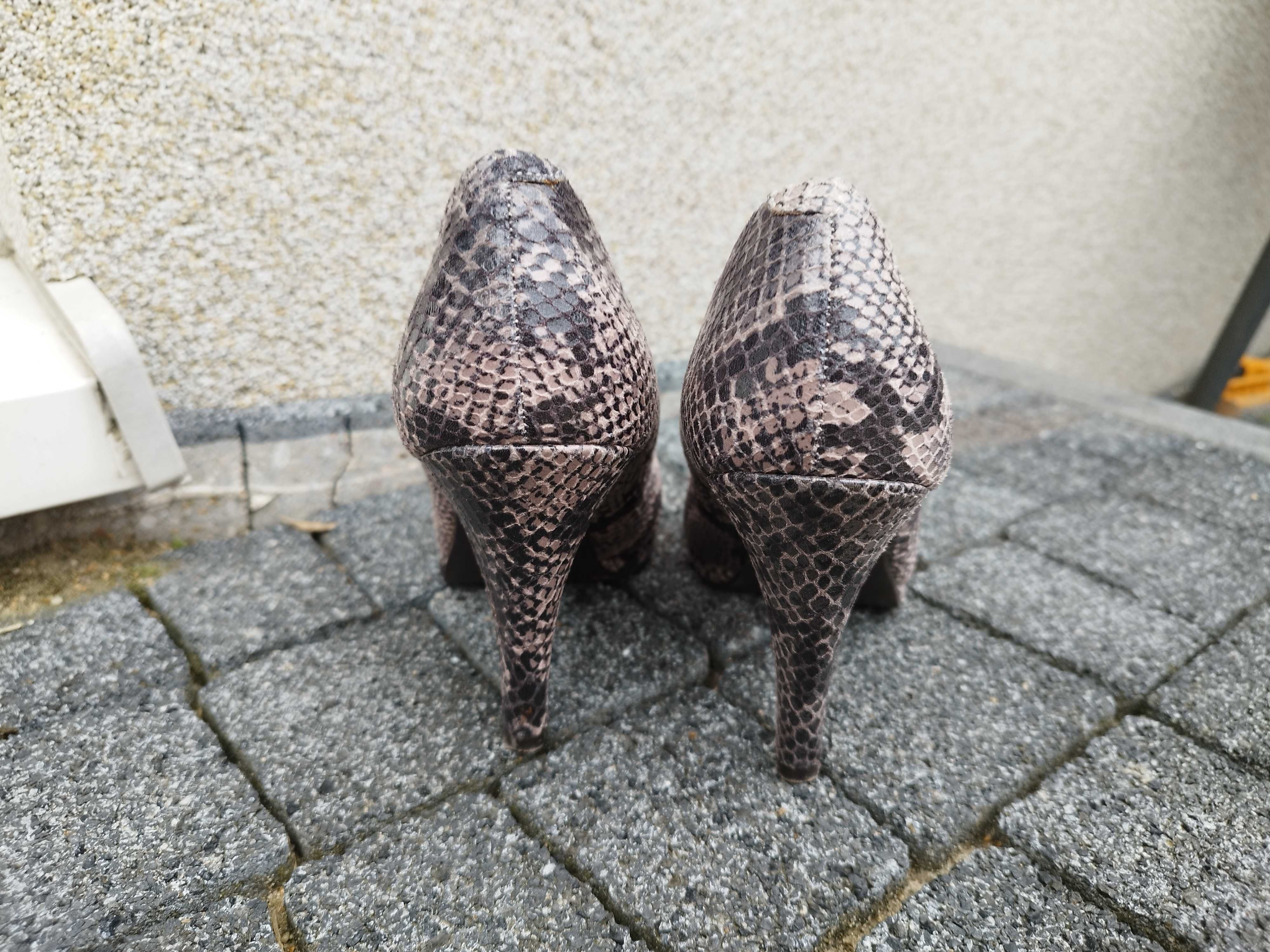 Buty na obcasie Skóra węża