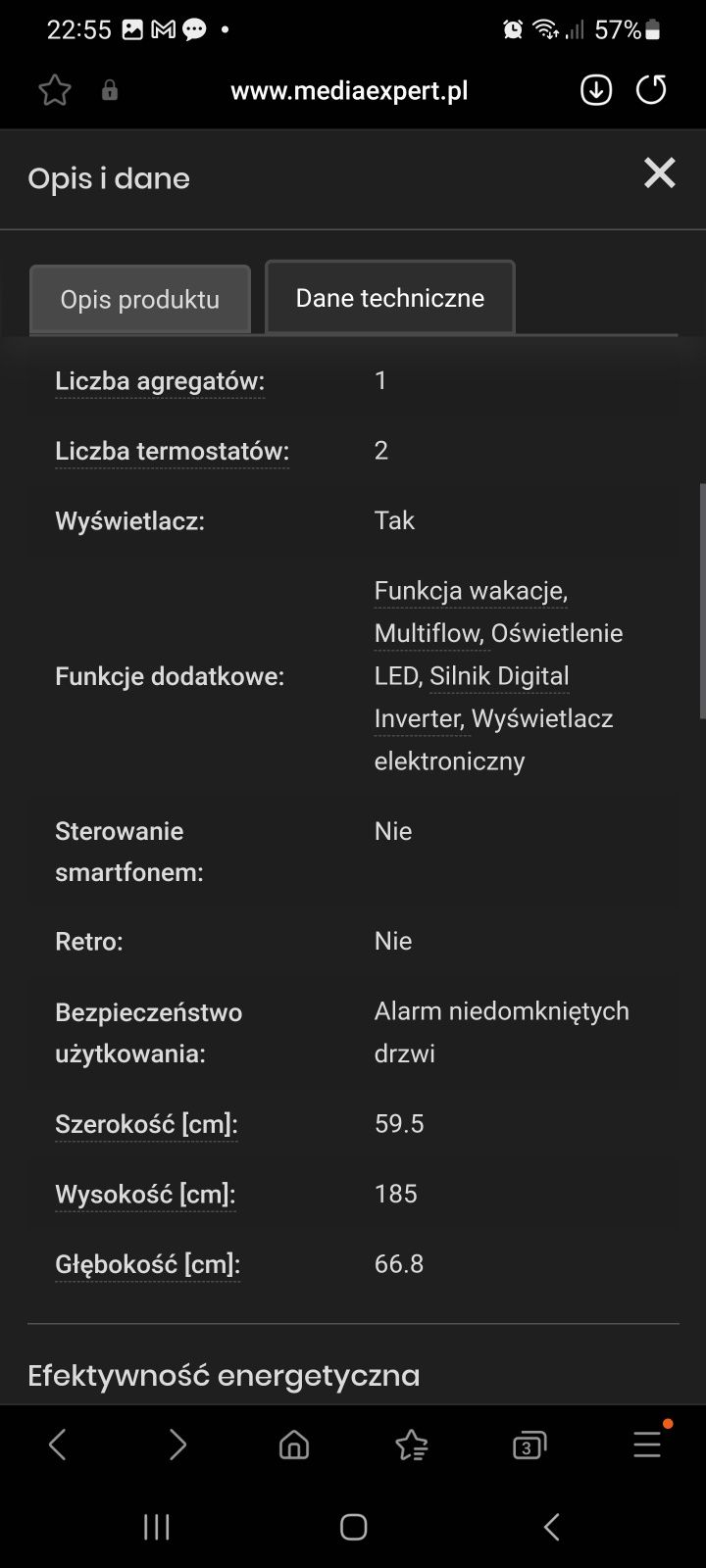 Lodówka Samsung model RB31FERNBSA A++, REZERWACJA