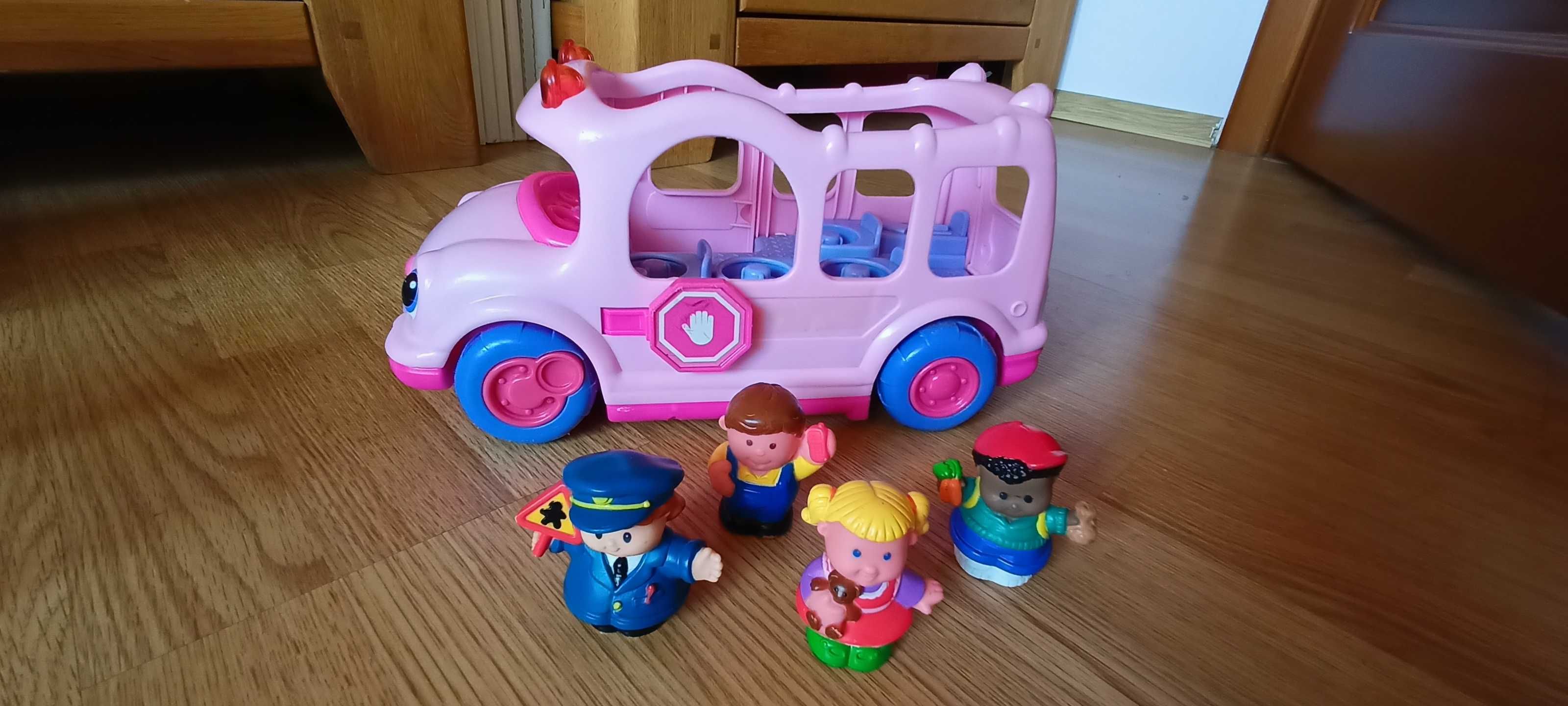 Autobus fisher price różowy