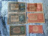 banknoty 1,10,20,100 marek polskich marki polskie okupacja PRL 1919