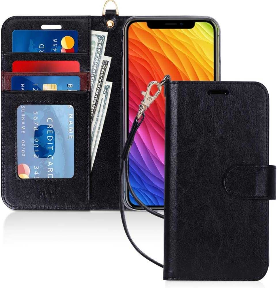 Fyy etui portfel iPhone XR 6.1'' + smycz stojak portfel