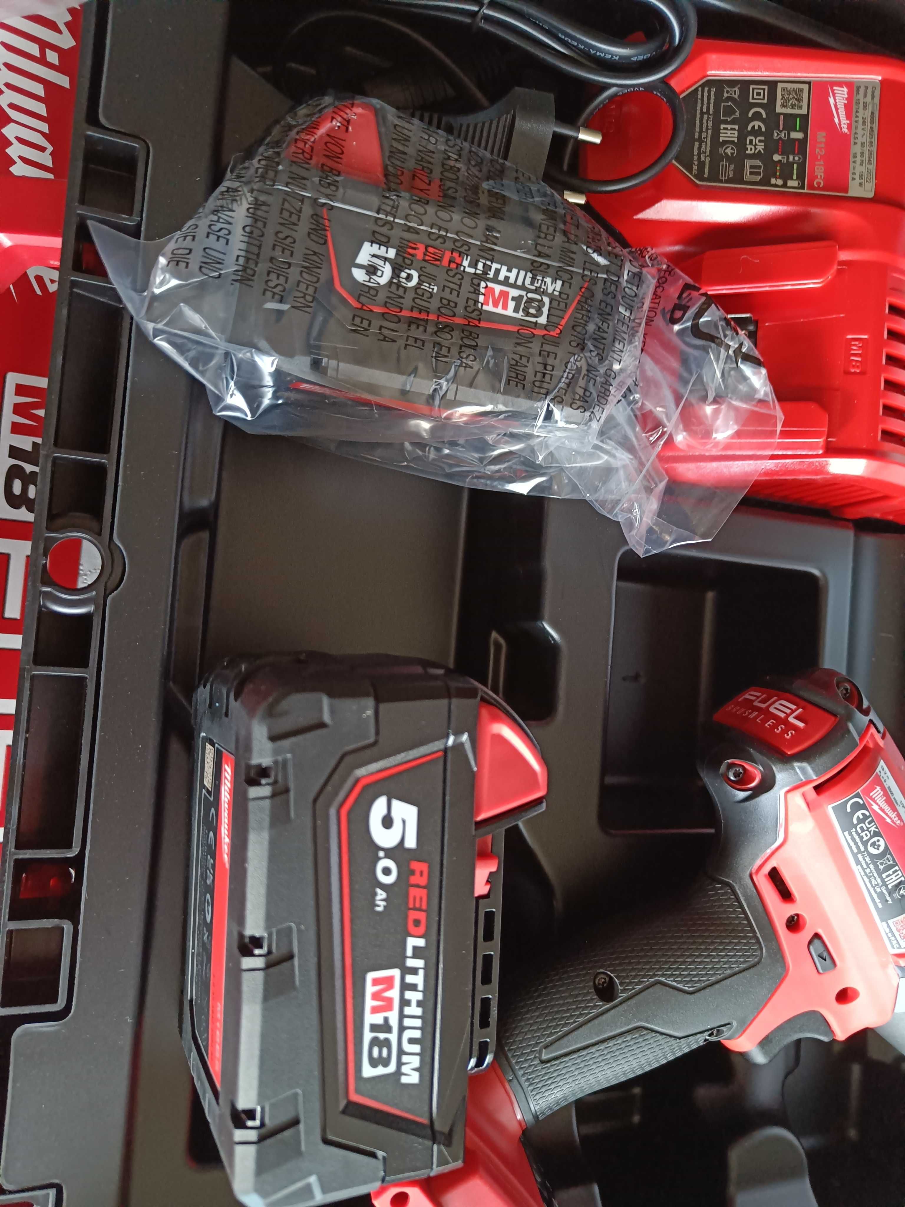 Klucz udarowy 1/2" Milwaukee M18 ONEIWF12-502X AKU 18V 2x 5.0 Ah