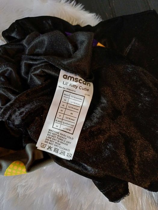 Маскарадний костюм ромпер на Хеллоуїн чорний кіт котик 12-18 місяців