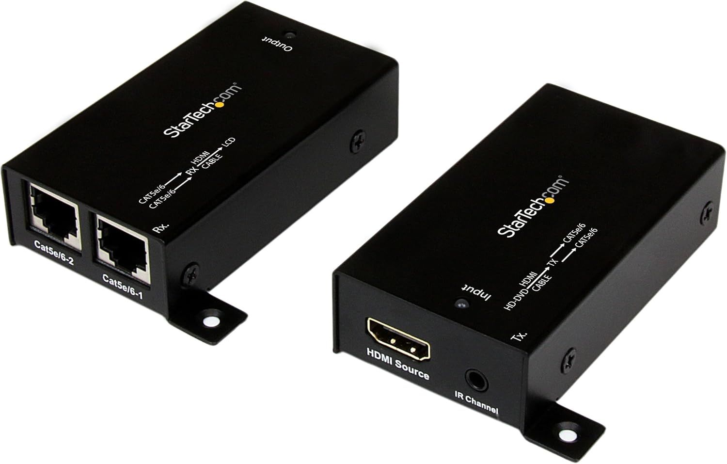 StarTech Przedłużacz HDMI Over Dual CAT5/CAT6 z podczerwienią IR