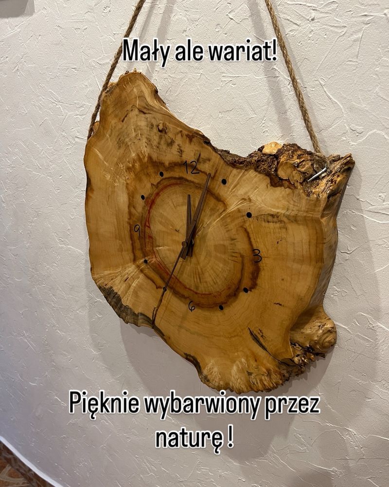 Debowy Zegar z drewna 110cm loft, bar, restauracja, salon xxl