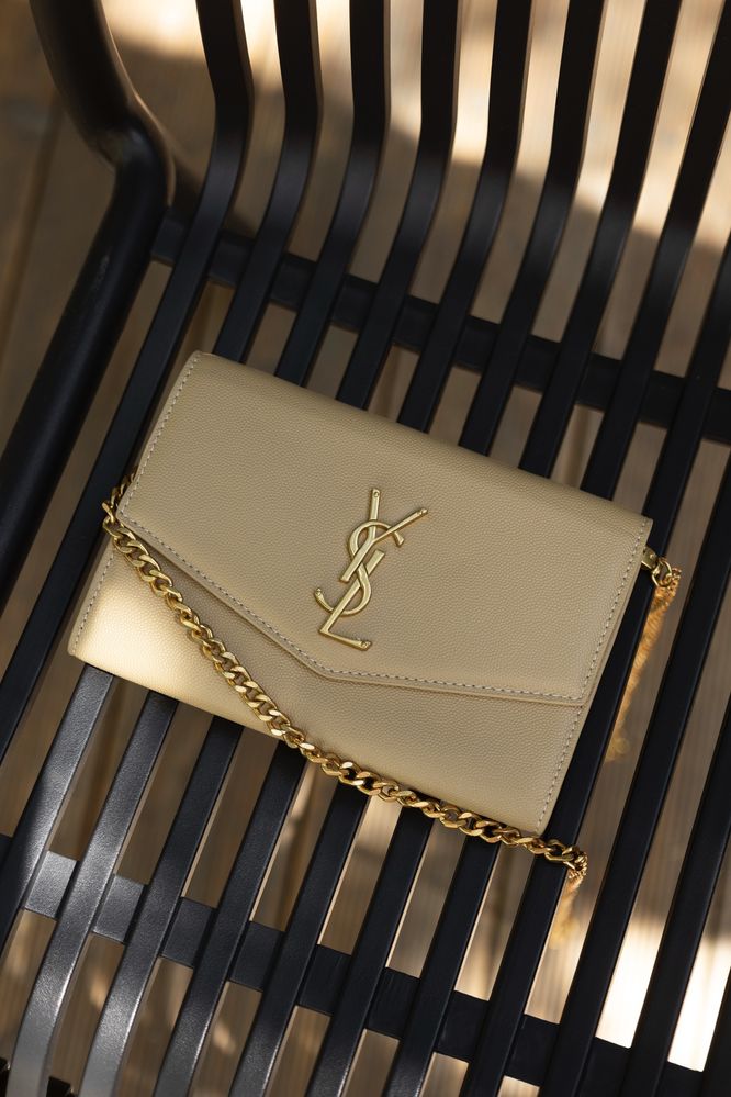 Сумка YSL Yves Saint Laurent шкіра | бежева