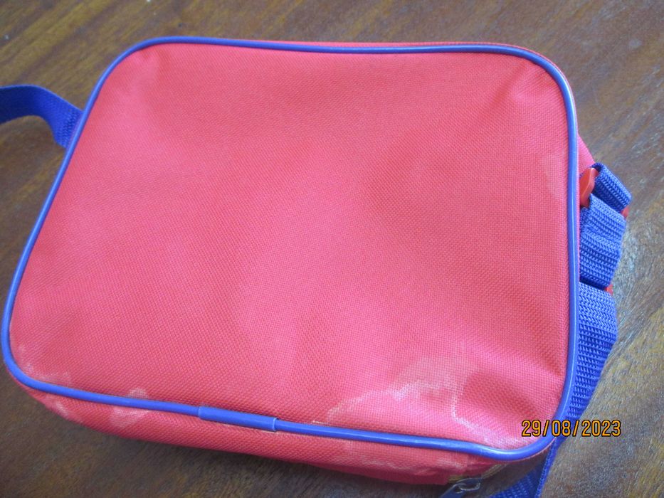 Pequena mochila, saco e lancheira p/ criança do homem-aranha